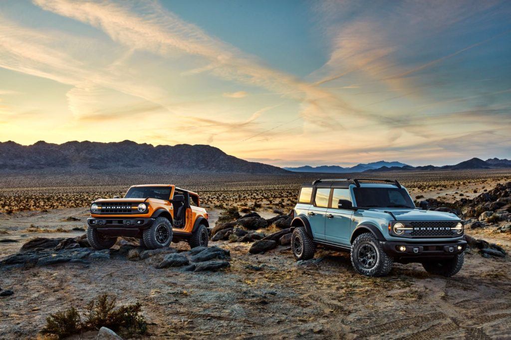 2021 Ford Bronco two-door and four-door. 