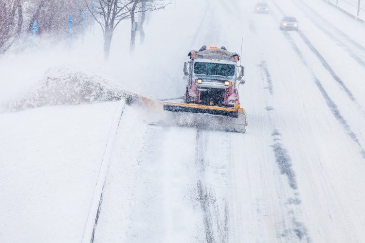 snowplow removing the snow from the highway PMSN6F8