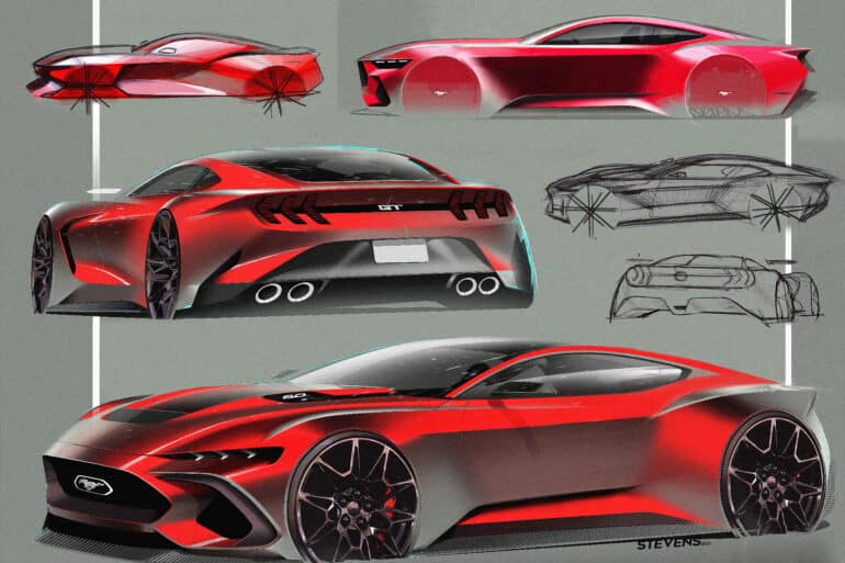 2024 Ford Mustang Design Sketches